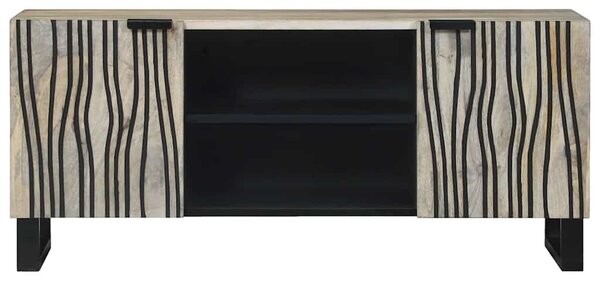 TV szekrény Fehér 160 x 30 x 30.5 cm tömör mangófa