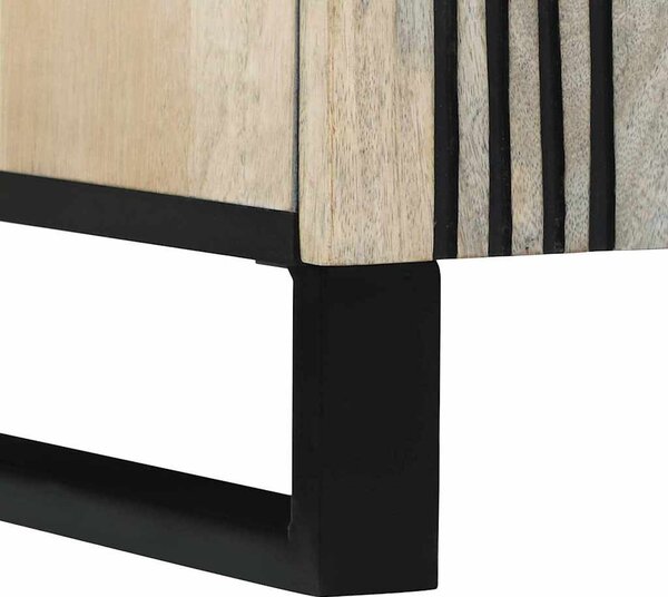 TV szekrény Fehér 160 x 30 x 30.5 cm tömör mangófa