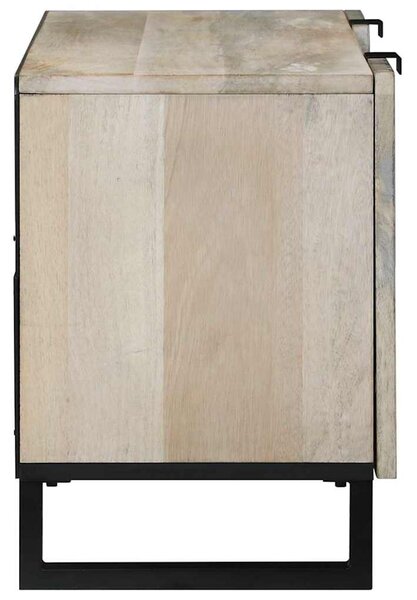 TV szekrény Fehér 160 x 30 x 30.5 cm tömör mangófa