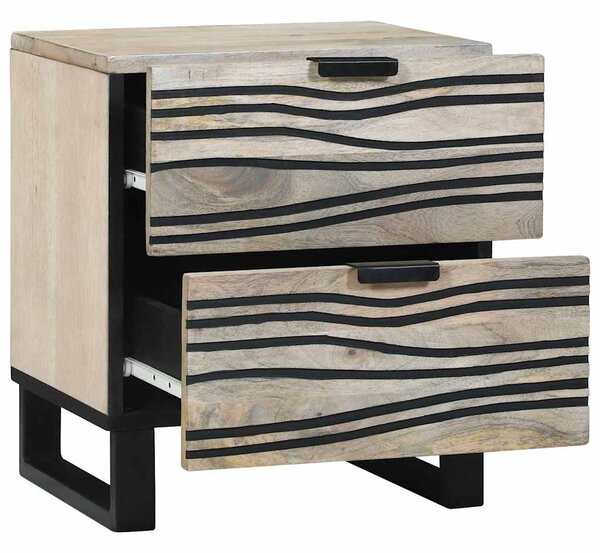 Éjjeliszekrény 2 pcs Fehér 40 x 33 x 46 cm Szerelt Fa