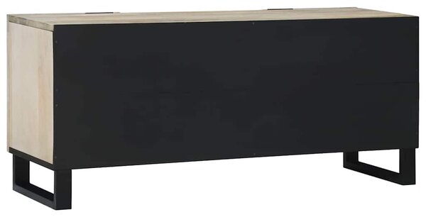 TV szekrény Fehér 160 x 30 x 30.5 cm tömör mangófa