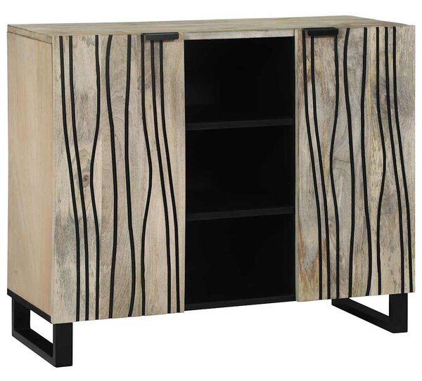 Komód Fehér 90 x 33 x 75 cm tömör mangófa