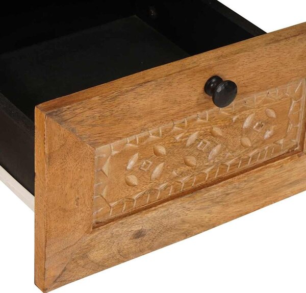 TV szekrény fiókkal Világosbarna 70 x 33 x 46 cm tömör mangófa