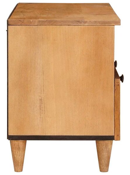 TV szekrény fiókkal Világosbarna 70 x 33 x 46 cm tömör mangófa