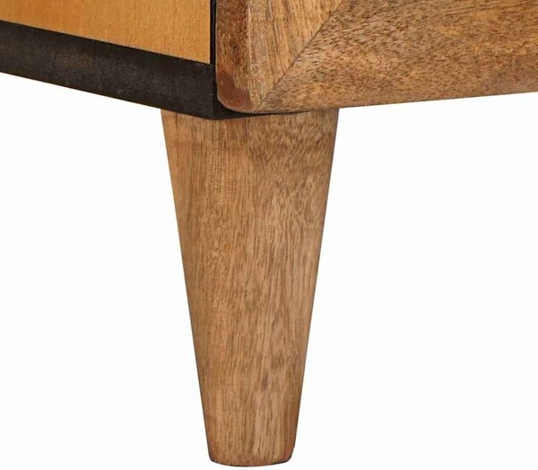 TV szekrény ajtóval Világosbarna 105 x 33 x 46 cm tömör mangófa
