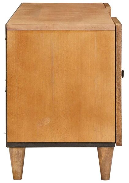 TV szekrény ajtóval Világosbarna 105 x 33 x 46 cm tömör mangófa