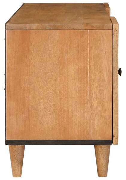 TV szekrény fiókkal Világosbarna 105 x 33 x 46 cm tömör mangófa