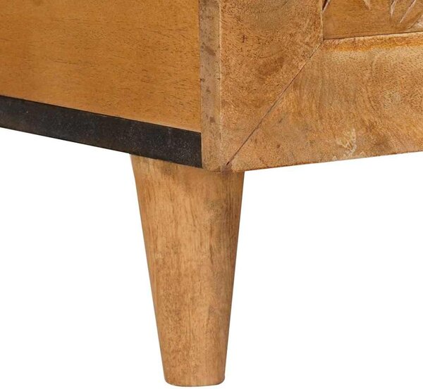 Dohányzóasztal Világos Barna 100 x 54 x 40 cm Tömör Mangófát