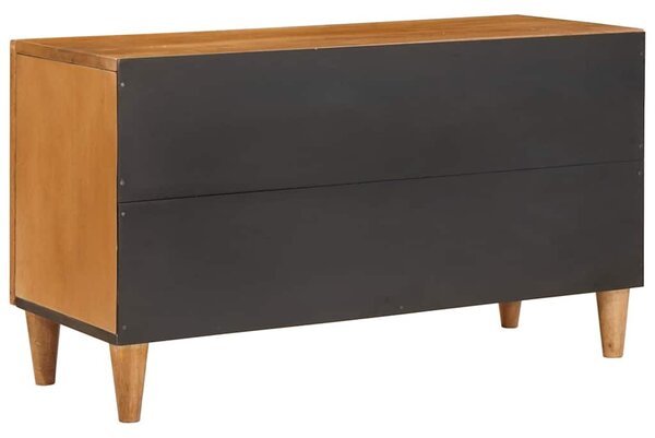 TV szekrény ajtóval Világosbarna 80 x 33 x 46 cm tömör mangófa