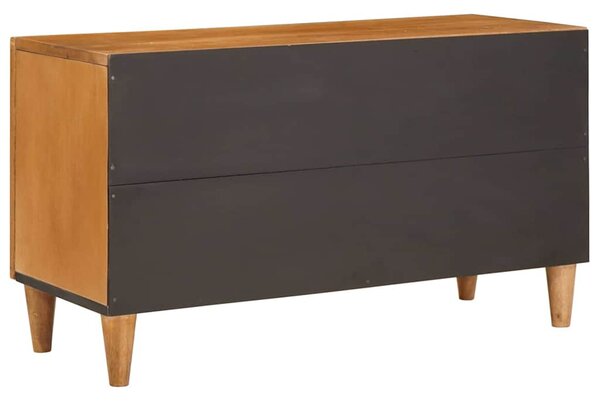 TV szekrény fiókkal Világosbarna 80 x 33 x 46 cm tömör mangófa