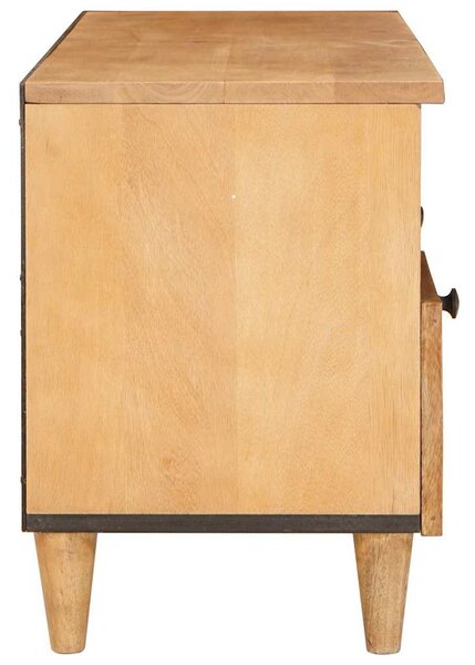 TV szekrény fiókkal Világosbarna 100 x 33 x 46 cm tömör mangófa