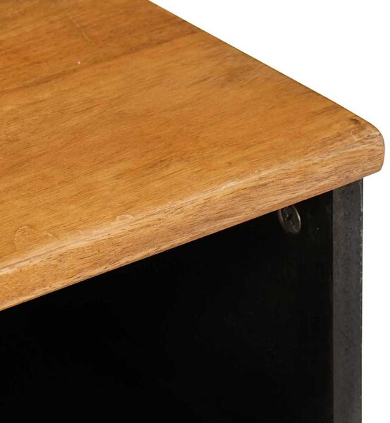 TV szekrény fiókkal Világosbarna 80 x 33 x 46 cm tömör mangófa
