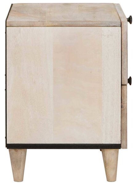 Éjjeliszekrény 2 pcs Fehér 40 x 33 x 46 cm Szerelt Fa