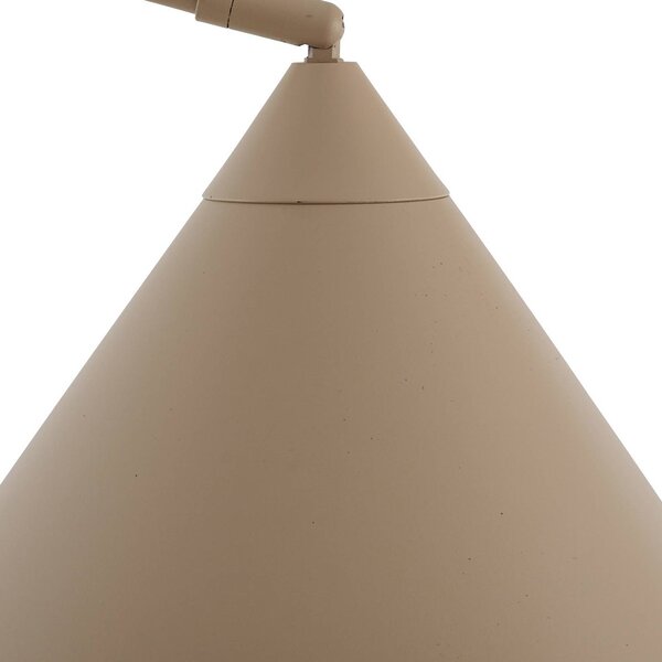 Lindby Triangolo ívlámpa, bézs, magasság 195 cm, fém, E27, Krém / borostyánsárga, Nappali / Étkező, fém, Modern