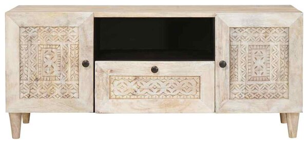 TV egységek fiókkal polcokkal Fehér 105 x 33 x 46 cm Faanyag