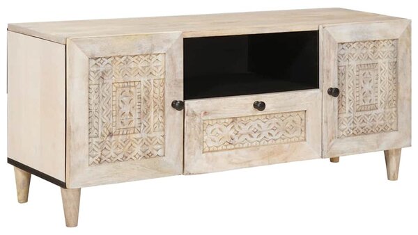 TV egységek fiókkal polcokkal Fehér 105 x 33 x 46 cm Faanyag