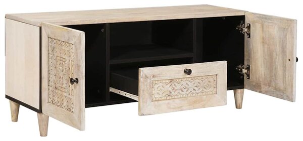 TV egységek fiókkal polcokkal Fehér 105 x 33 x 46 cm Faanyag