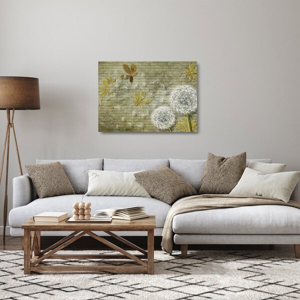 Kép - A szél által hordozott pitypang (üvegen) (70x50 cm)