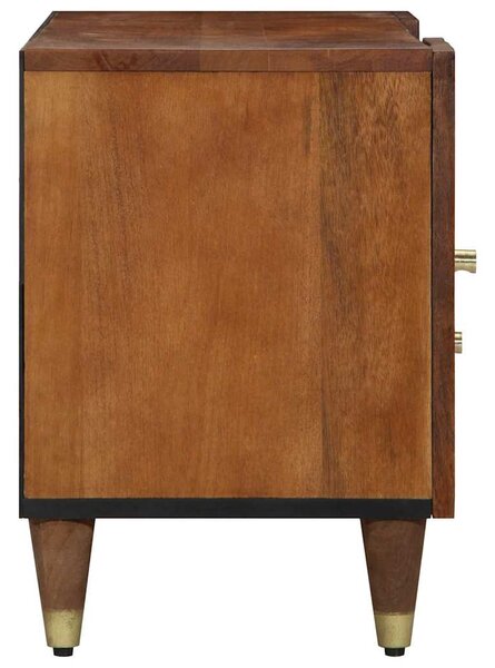TV szekrény fiókkal Barna 105 x 33.5 x 46 cm Tömör mangófa