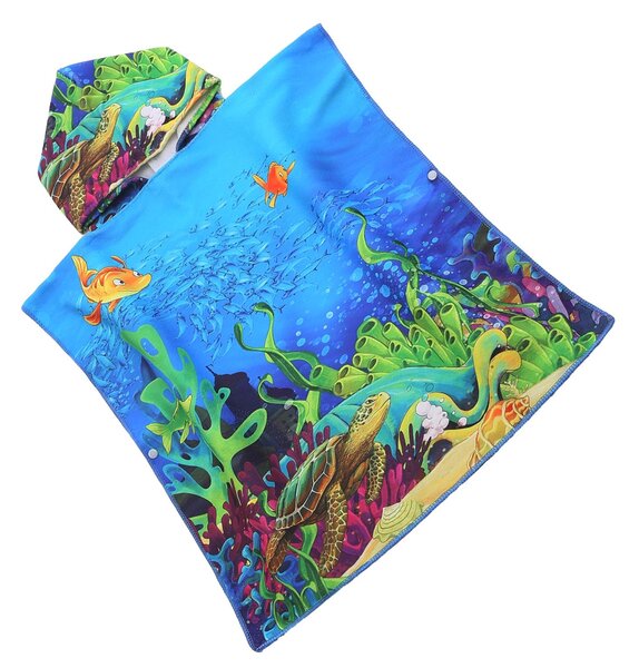 Gyerek poncsó LAGOON TREASURE színes Méret: 60 x 120 cm