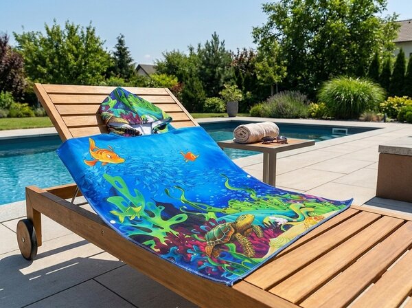 Gyerek poncsó LAGOON TREASURE színes Méret: 60 x 120 cm