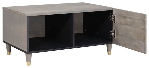 Dohányzóasztal Szürke 80 x 50 x 40 cm tömör mangófa