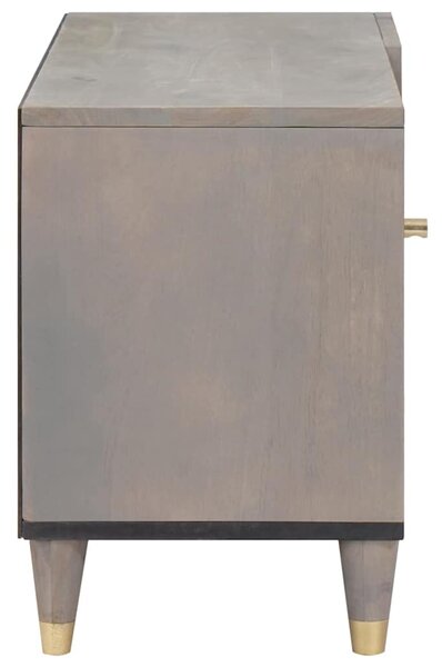 TV szekrény Szürke és Arany 80 x 31.5 x 46 cm Tömör mangófa