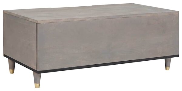 Dohányzóasztal Szürke 100 x 54 x 40 cm tömör mangófa