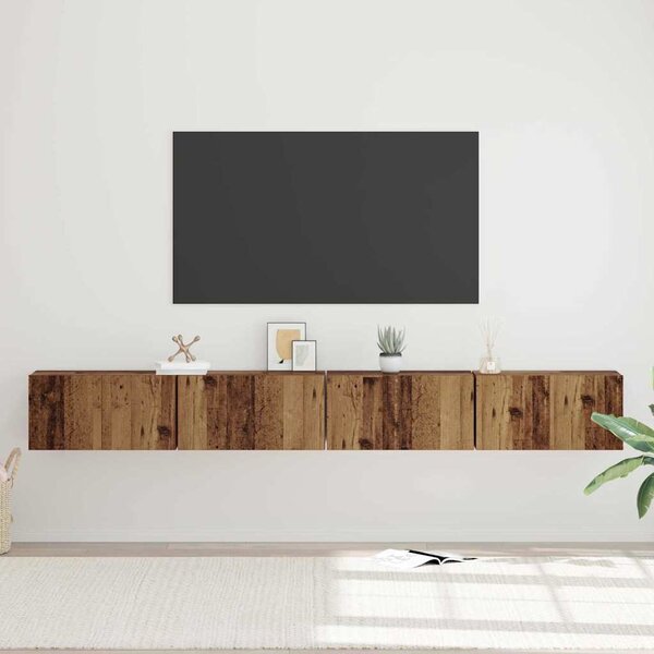 TV szekrény garnitúra 4 pcs Öreg fa 60 x 30 x 30 cm Faanyag