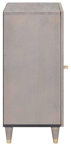 Széf polcokkal Szürke és Arany 40 x 33.5 x 75 cm Tömör mangófa