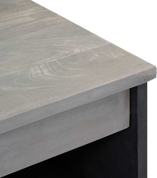 Széf polcokkal Szürke és Arany 60 x 33.5 x 75 cm Tömör mangófa