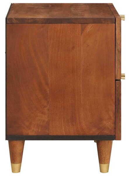 Éjjeliszekrény 2 pcs Barna 40 x 33,5 x 46 cm Tömör akácfa