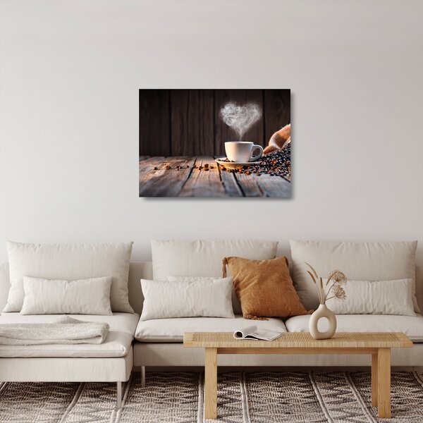 Kép - Kávé idő (üvegen) (70x50 cm)