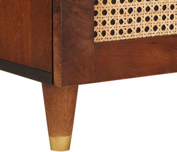 TV szekrény fiókkal Barna 80 x 33,5 x 46 cm Tömör Mangófát