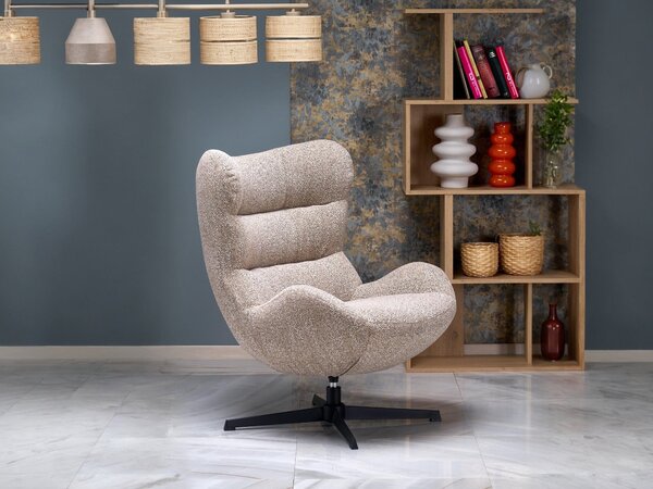 Fotel Houston 2127, Kárpit, 96x75x88cm, Bézs, Fekete