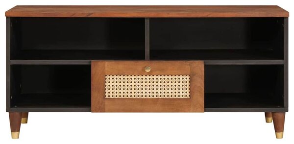 TV szekrény fiókkal Barna 100 x 33,5 x 46 cm Tömör Mangófát