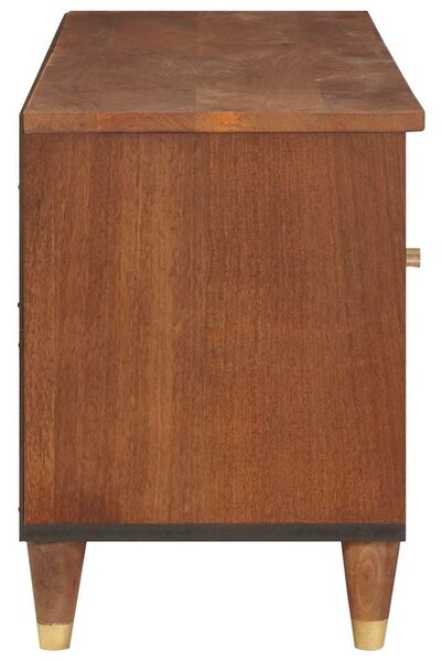 TV szekrény fiókkal Barna 100 x 33,5 x 46 cm Tömör Mangófát