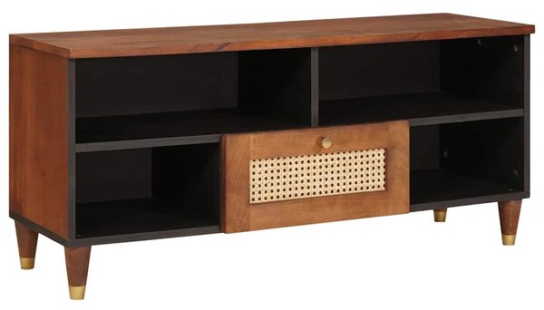 TV szekrény fiókkal Barna 100 x 33,5 x 46 cm Tömör Mangófát