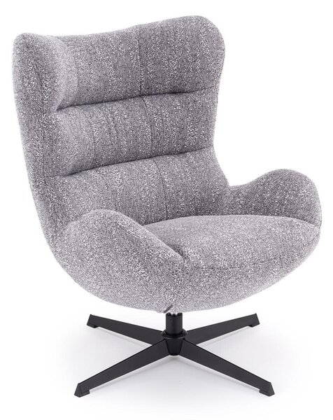 Fotel Houston 2127, Kárpit, 96x75x88cm, Fekete, Szürke