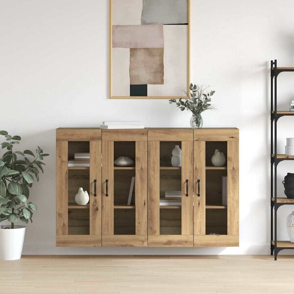 VidaXL Fali Szekrények 2 pcs kézműves tölgy 69,5 x 34 x 90 cm Faanyag