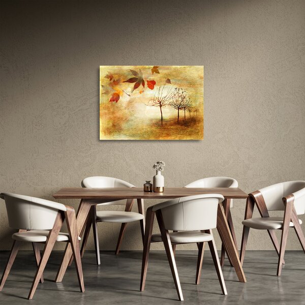 Kép - őszi hangulat (üvegen) (70x50 cm)