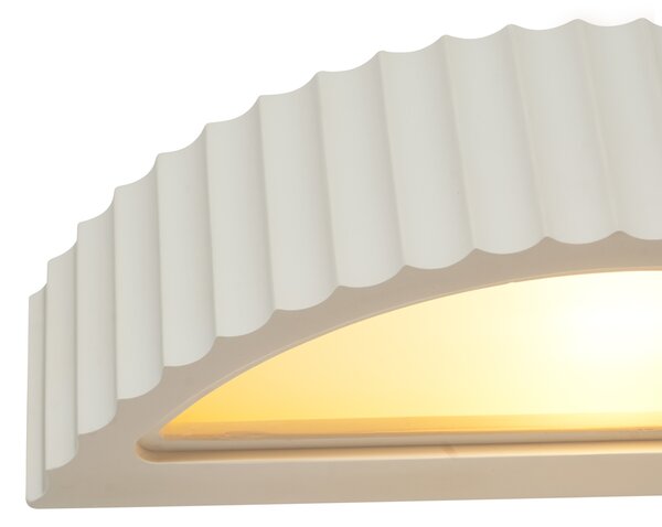 Skandináv fali lámpa fehér organikus - Plaster