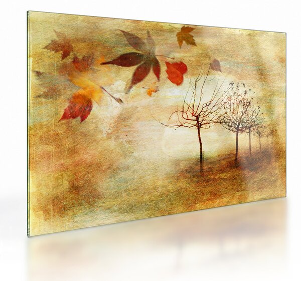 Kép - őszi hangulat (üvegen) (70x50 cm)