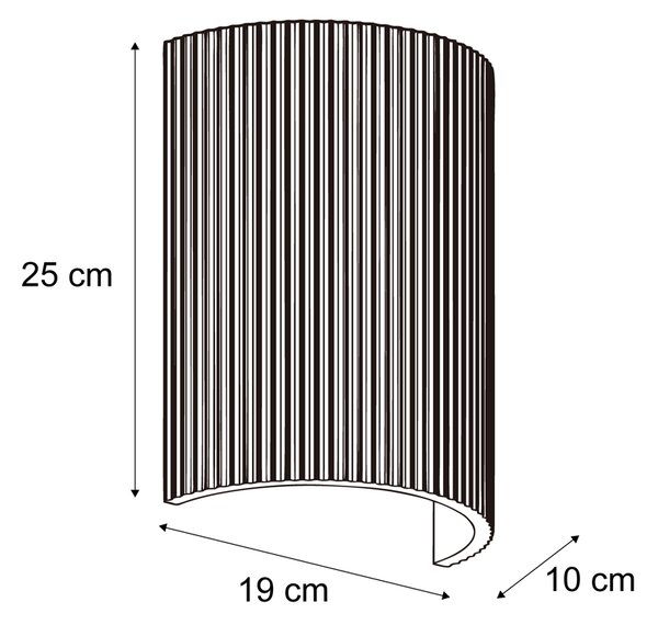 Skandináv fali lámpa bézs ovális - Plaster