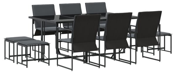 Kert étkező szett 11 pcs Fekete Acél