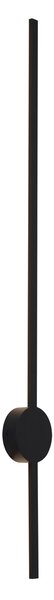 Modern fekete fali lámpa 100 cm LED-del, dimmelhető - Clockwise