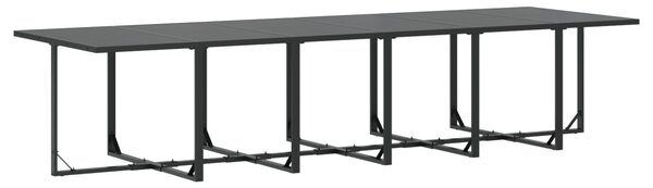 Kert étkező szett 17 pcs Fekete Acél