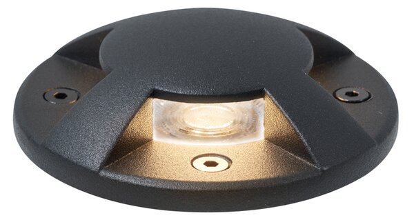 6 darabos modern fekete GU10 50 mm-es 4 fényhatású IP65-ös talajba süllyeszthető spotlámpa készlet - Cellar