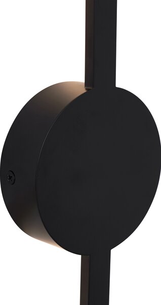 Modern fekete fali lámpa 100 cm LED-del, dimmelhető - Clockwise