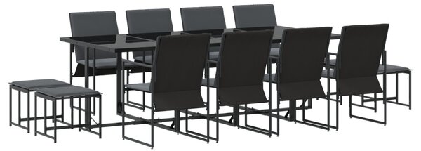 Kert étkező szett 13 pcs Fekete Acél